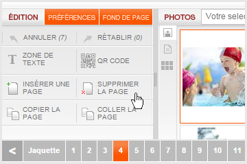 supprimer des pages