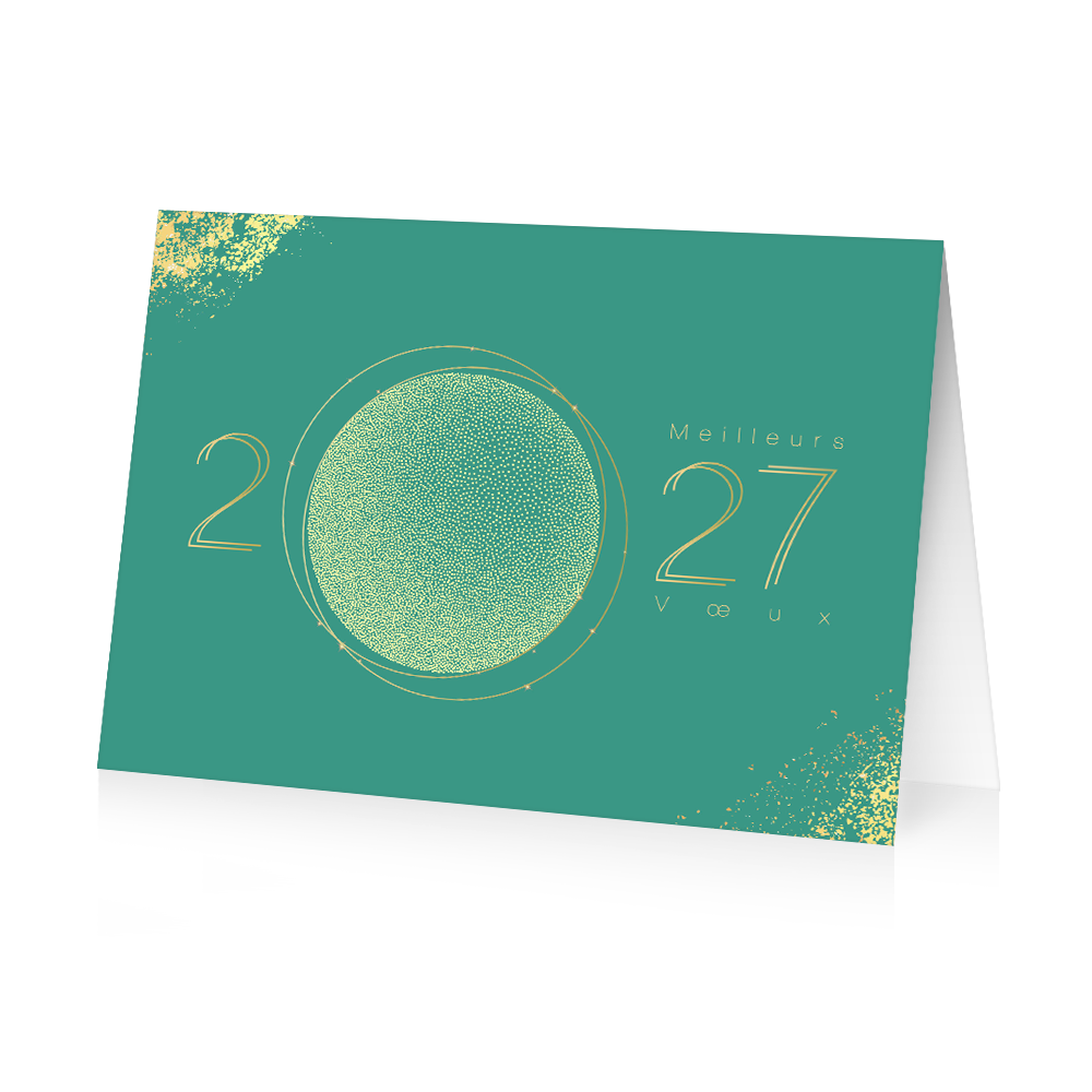 Carte calendrier 2027 Verte
