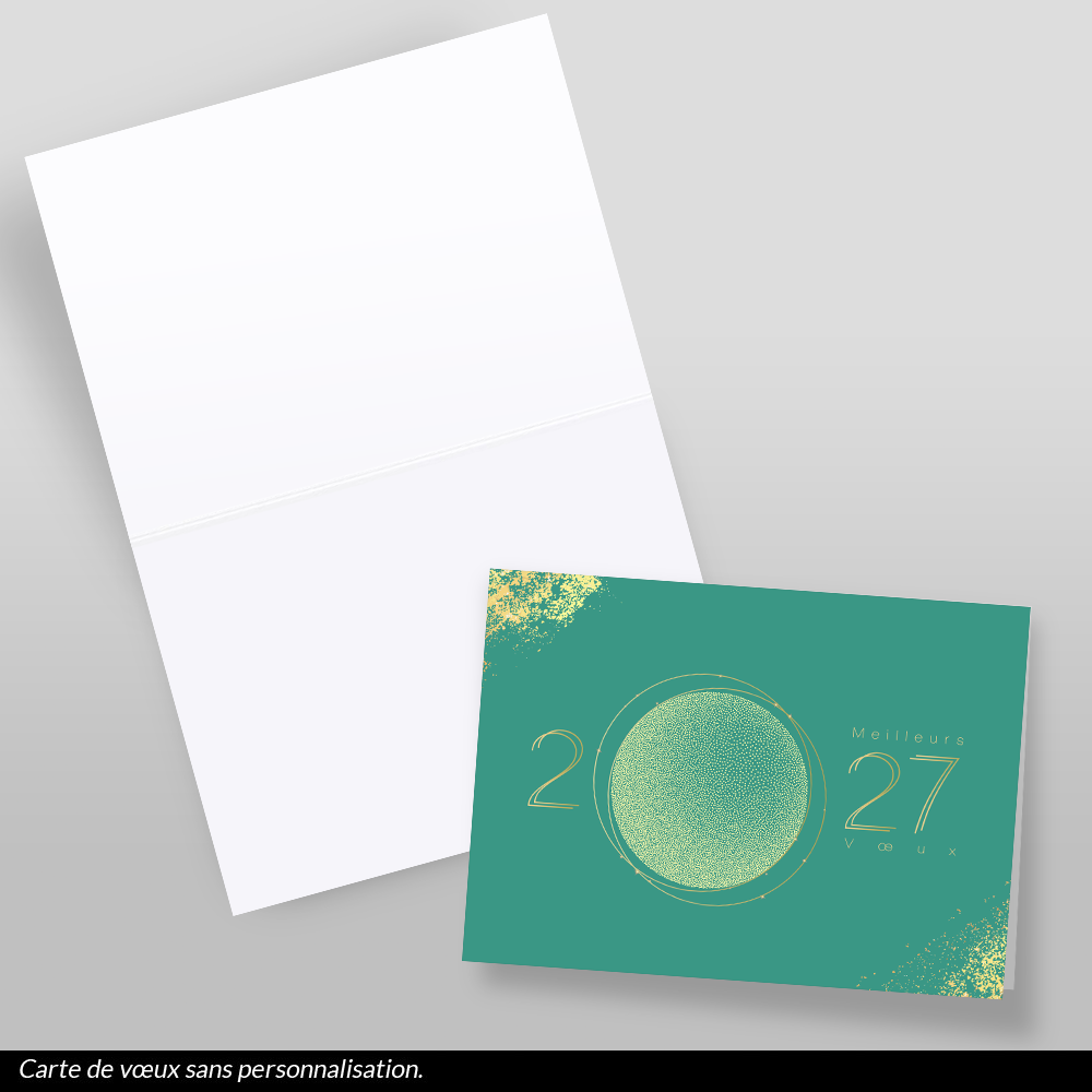 Carte calendrier 2027 Verte