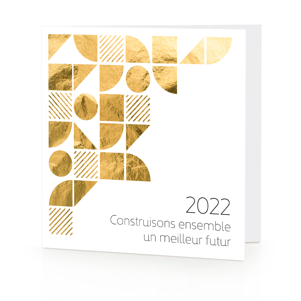 Carte de voeux 2022 - Assemblage Doré