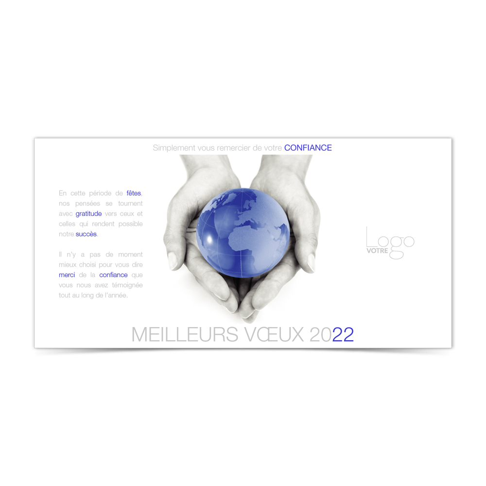 Carte de Voeux Virtuelle 2023 Statique - Planète Bleue