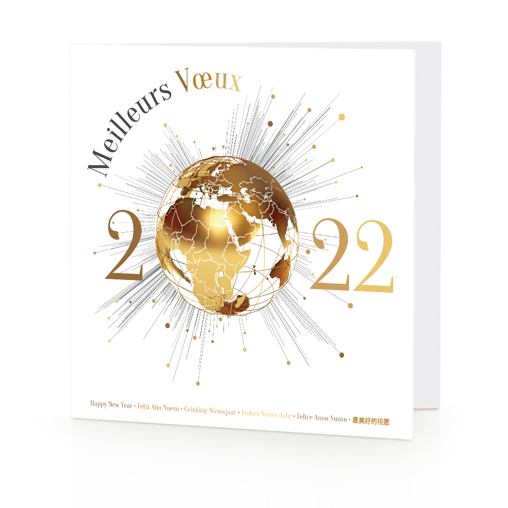 Carte de voeux 2022 - Monde Gold