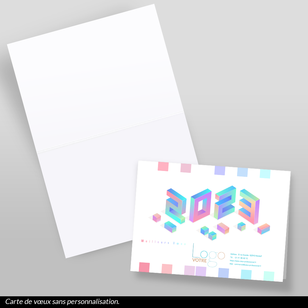 Carte calendrier 2023 Cubes