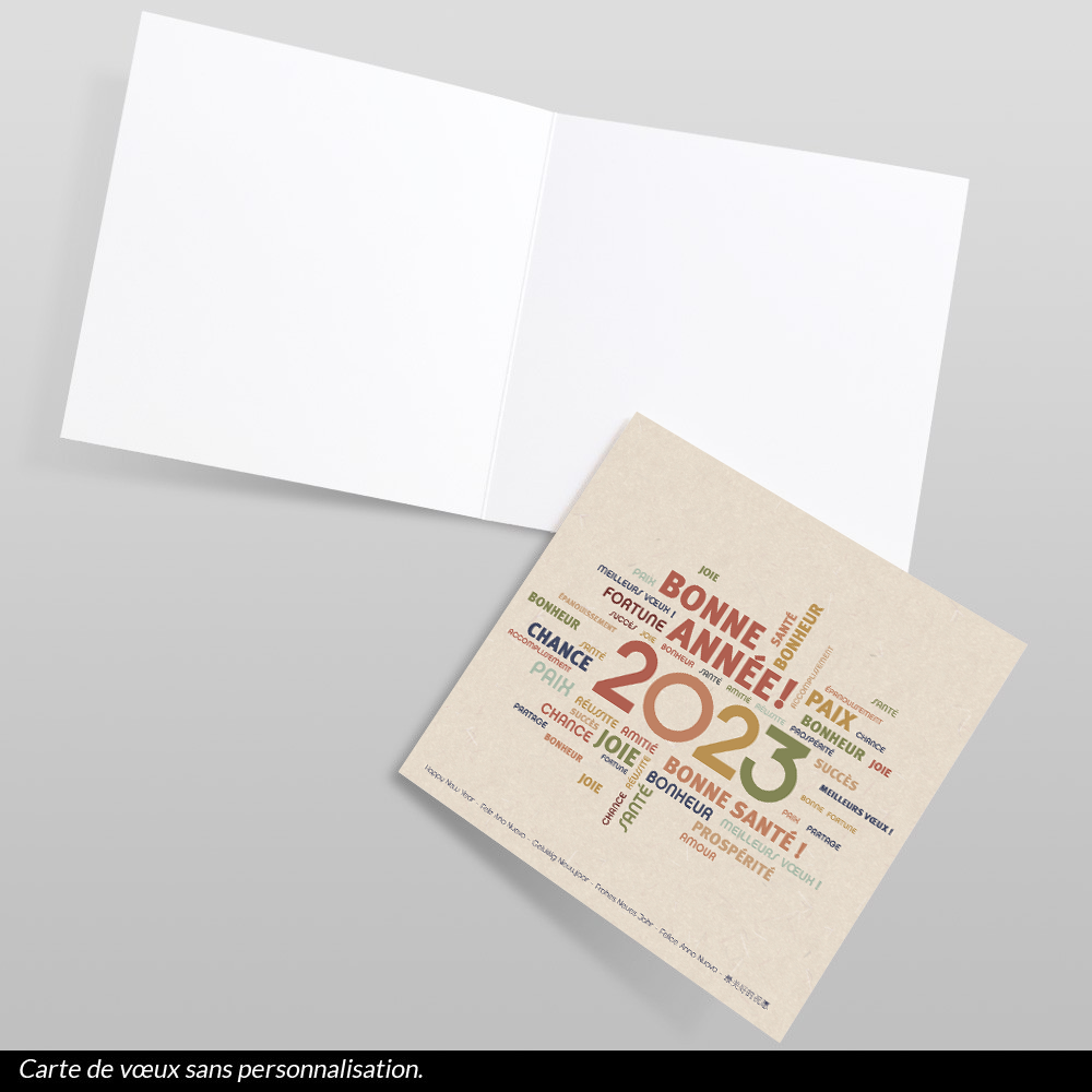 Carte de voeux 2023 - Mots