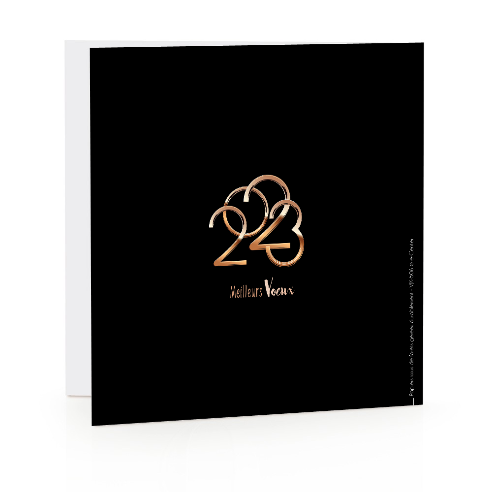 Carte de voeux 2023 - Doré rose