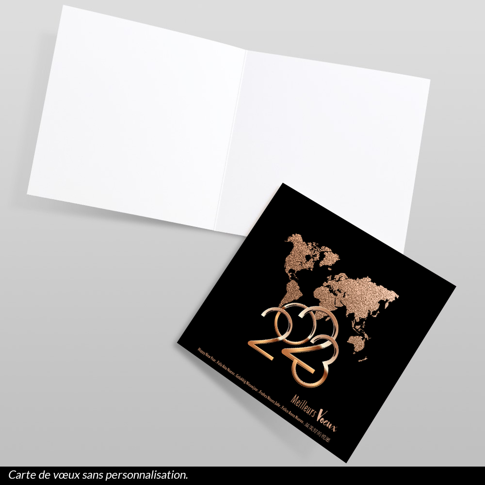 Carte de voeux 2023 - Doré rose
