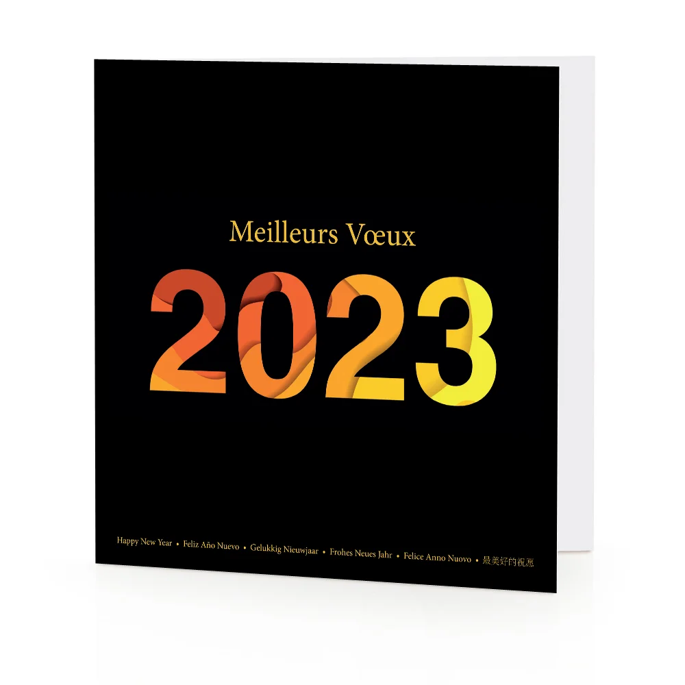 Carte de voeux 2023 - Orangée
