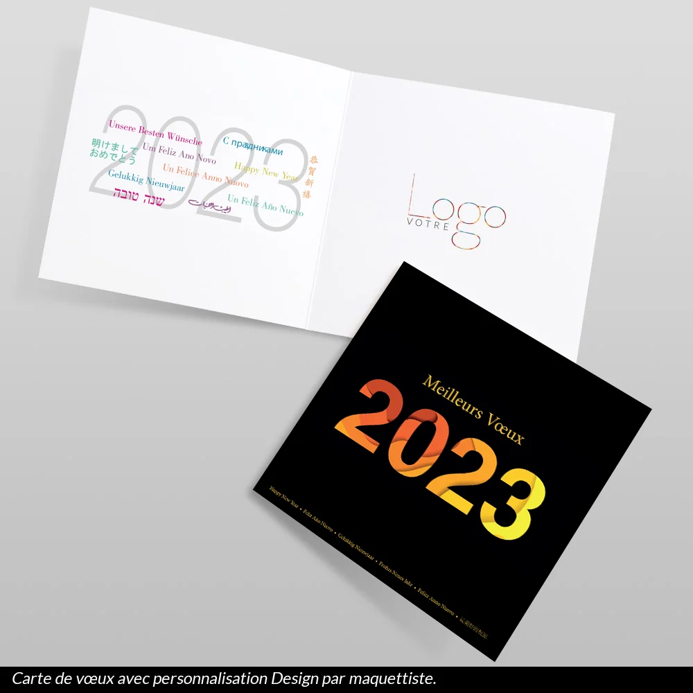 Carte de voeux 2023 - Orangée