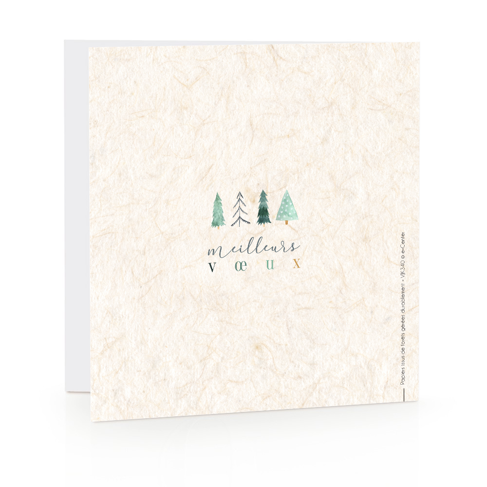 Carte de voeux 2023 - Sapin Aquarelle