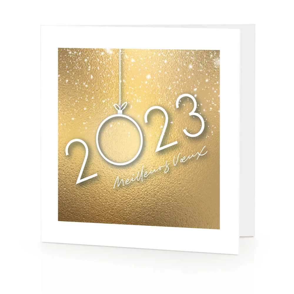 Carte de voeux 2023 - Festive Dorée
