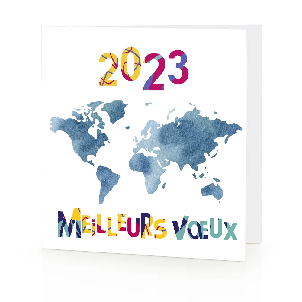 Carte de voeux 2023 - Monde Aquarelle