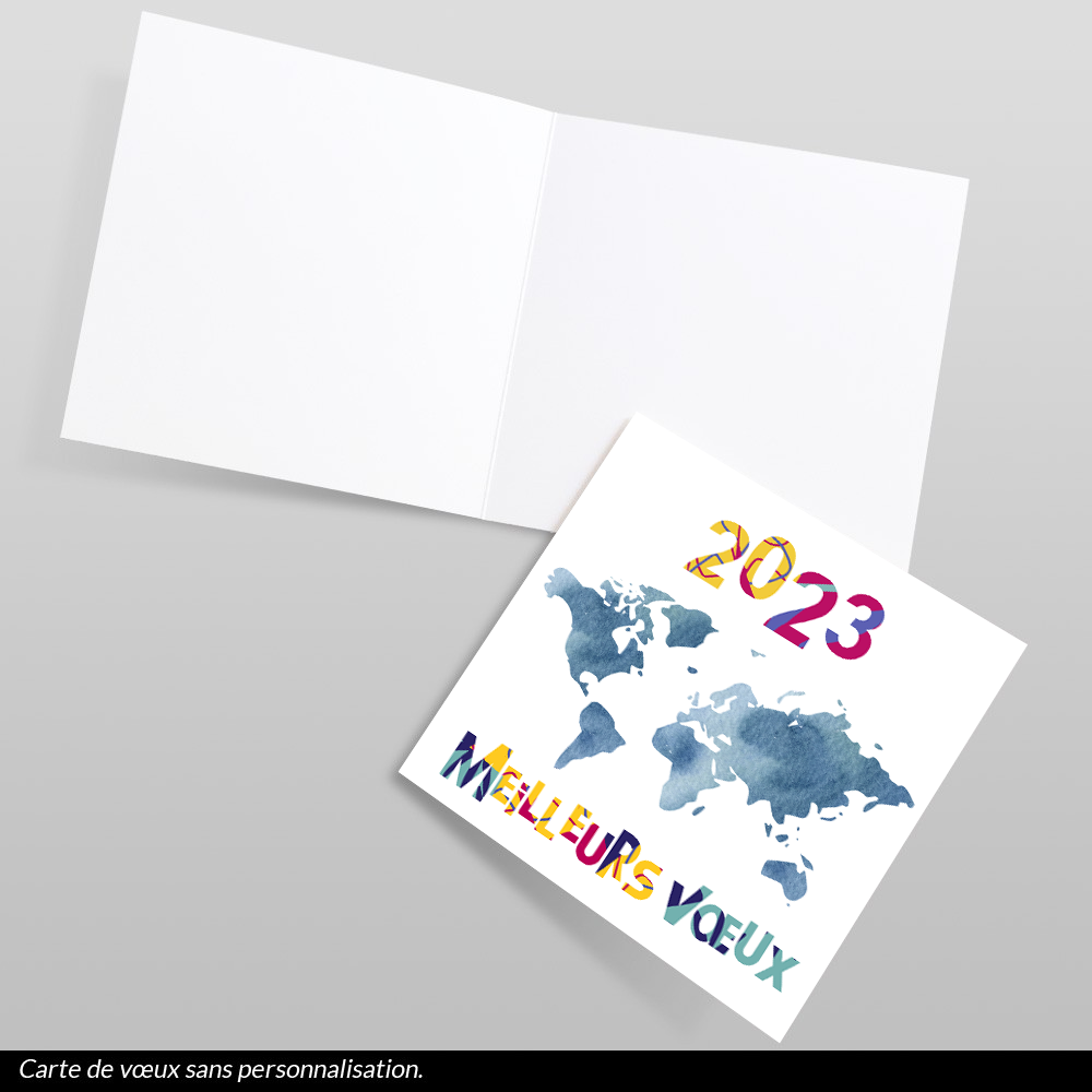 Carte de voeux 2023 - Monde Aquarelle