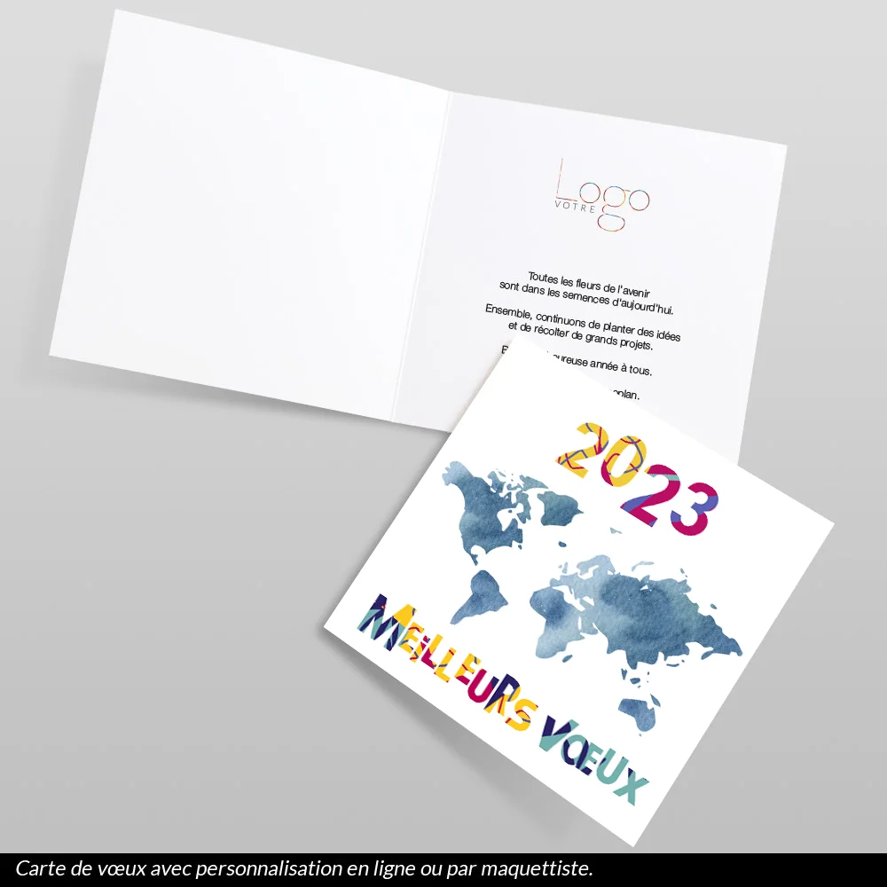 Carte de voeux 2023 - Monde Aquarelle