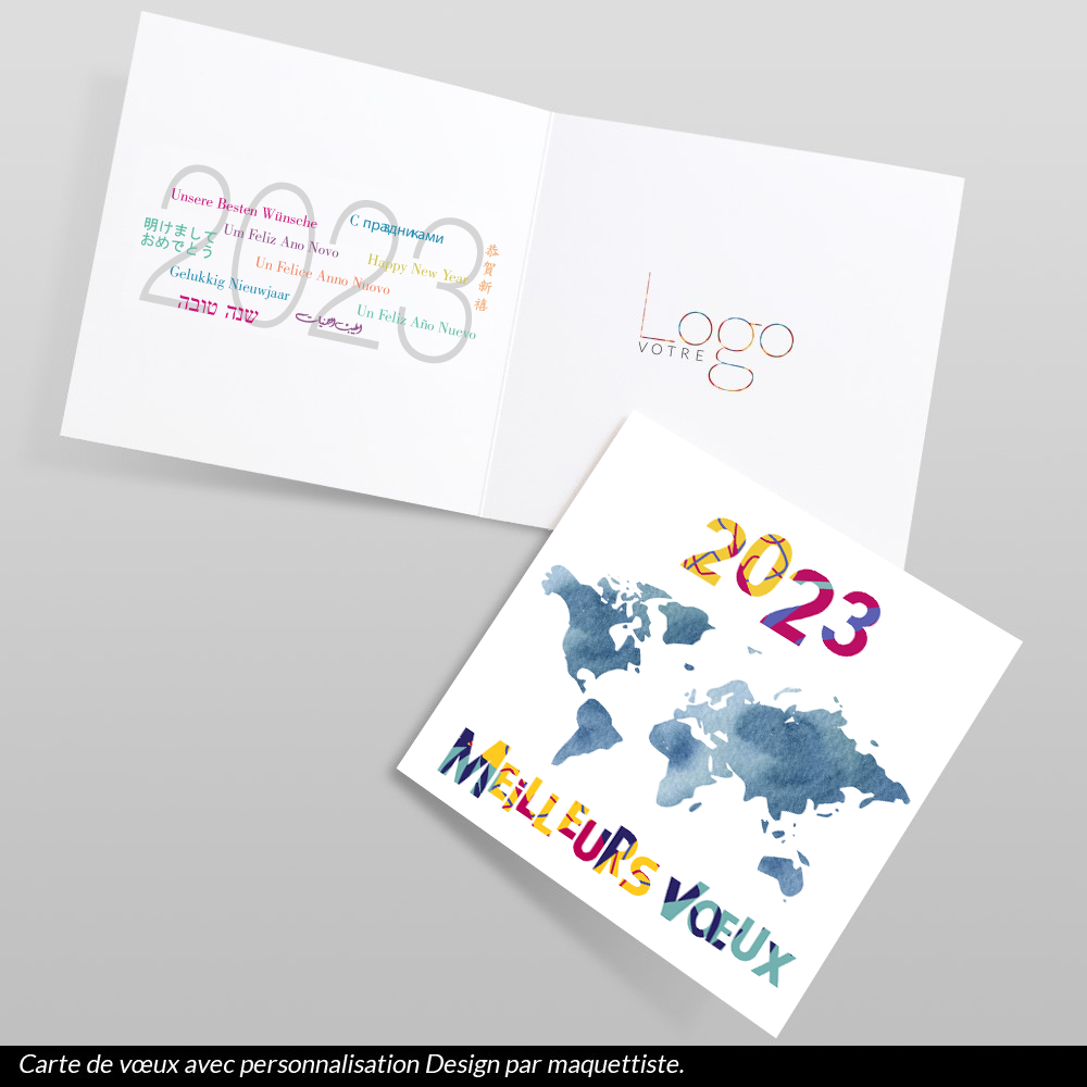 Carte de voeux 2023 - Monde Aquarelle