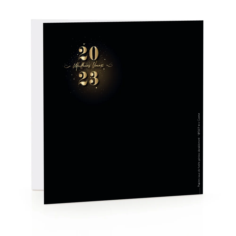 Carte de voeux 2023 - Luxe Dorée