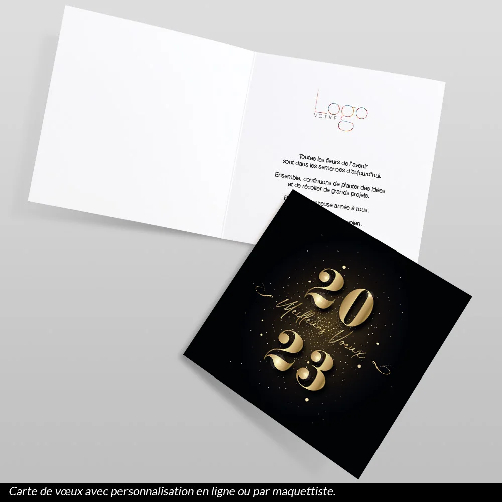 Carte de voeux 2023 - Luxe Dorée