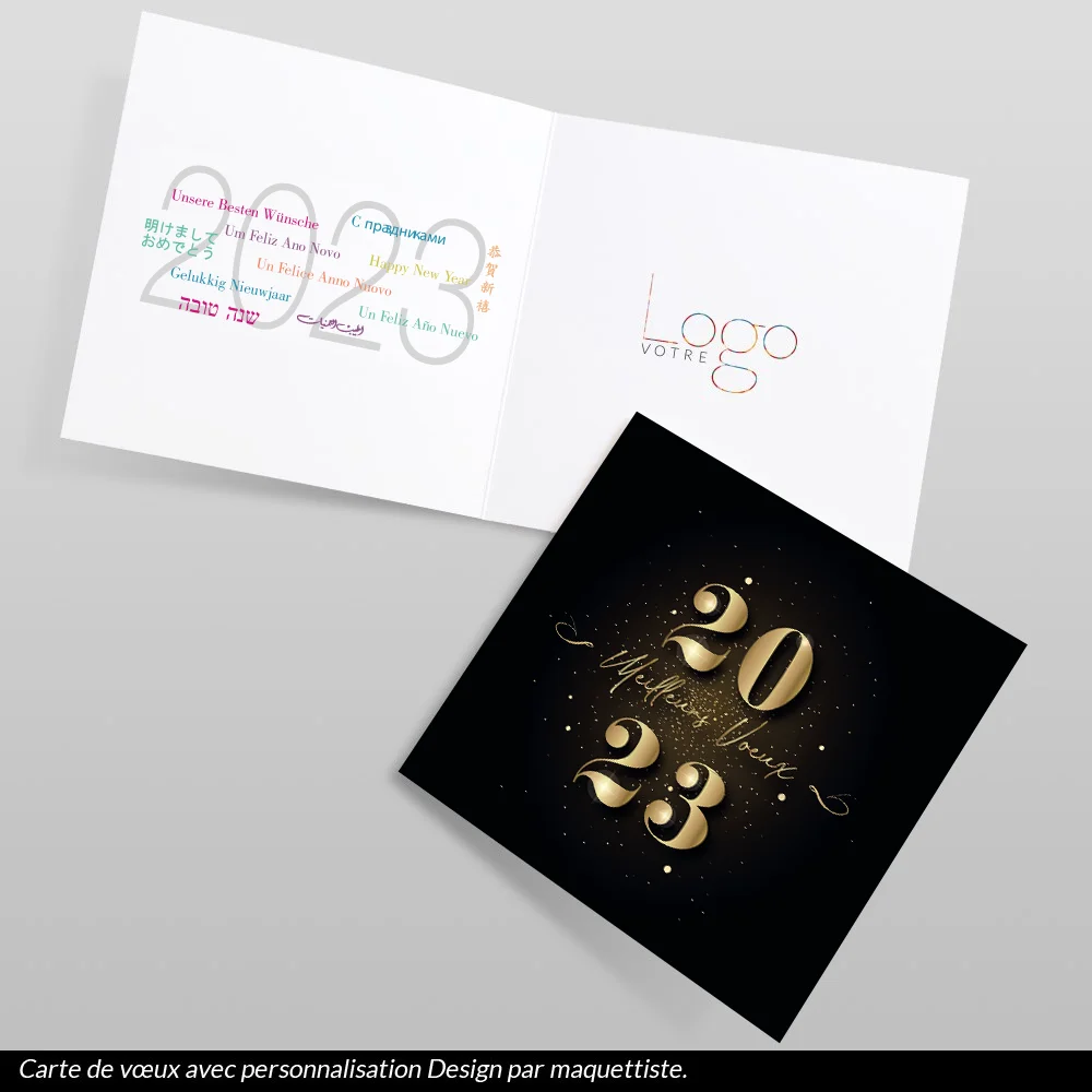 Carte de voeux 2023 - Luxe Dorée