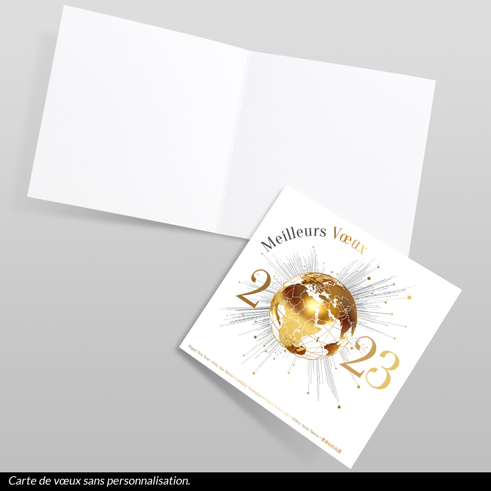 Carte de voeux 2023 - Monde Gold