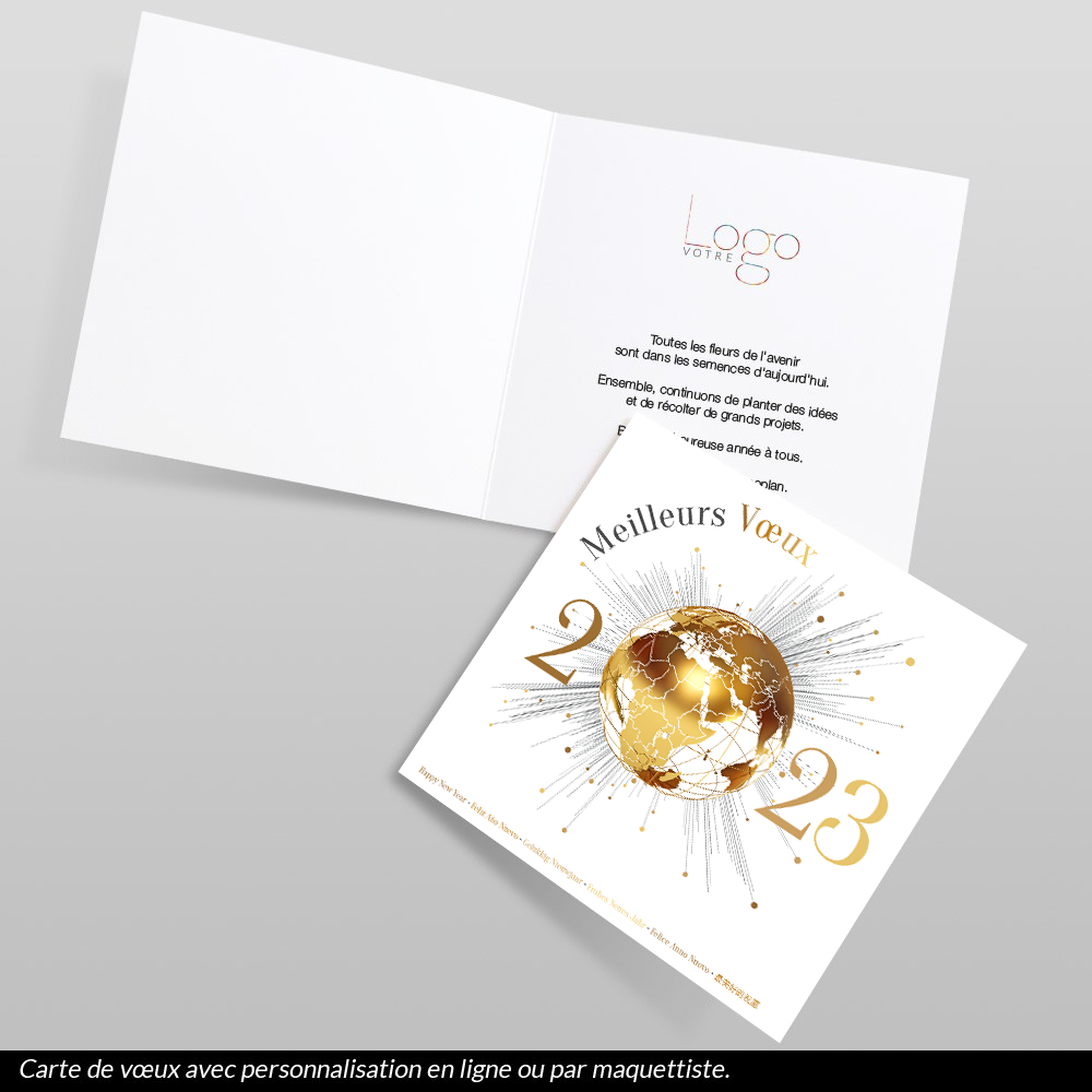 Carte de voeux 2023 - Monde Gold
