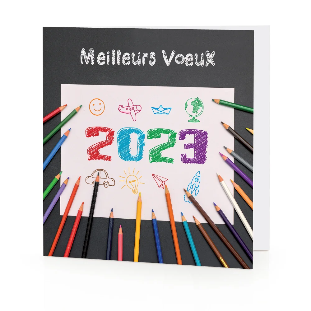 Carte de voeux 2023 - Crayons