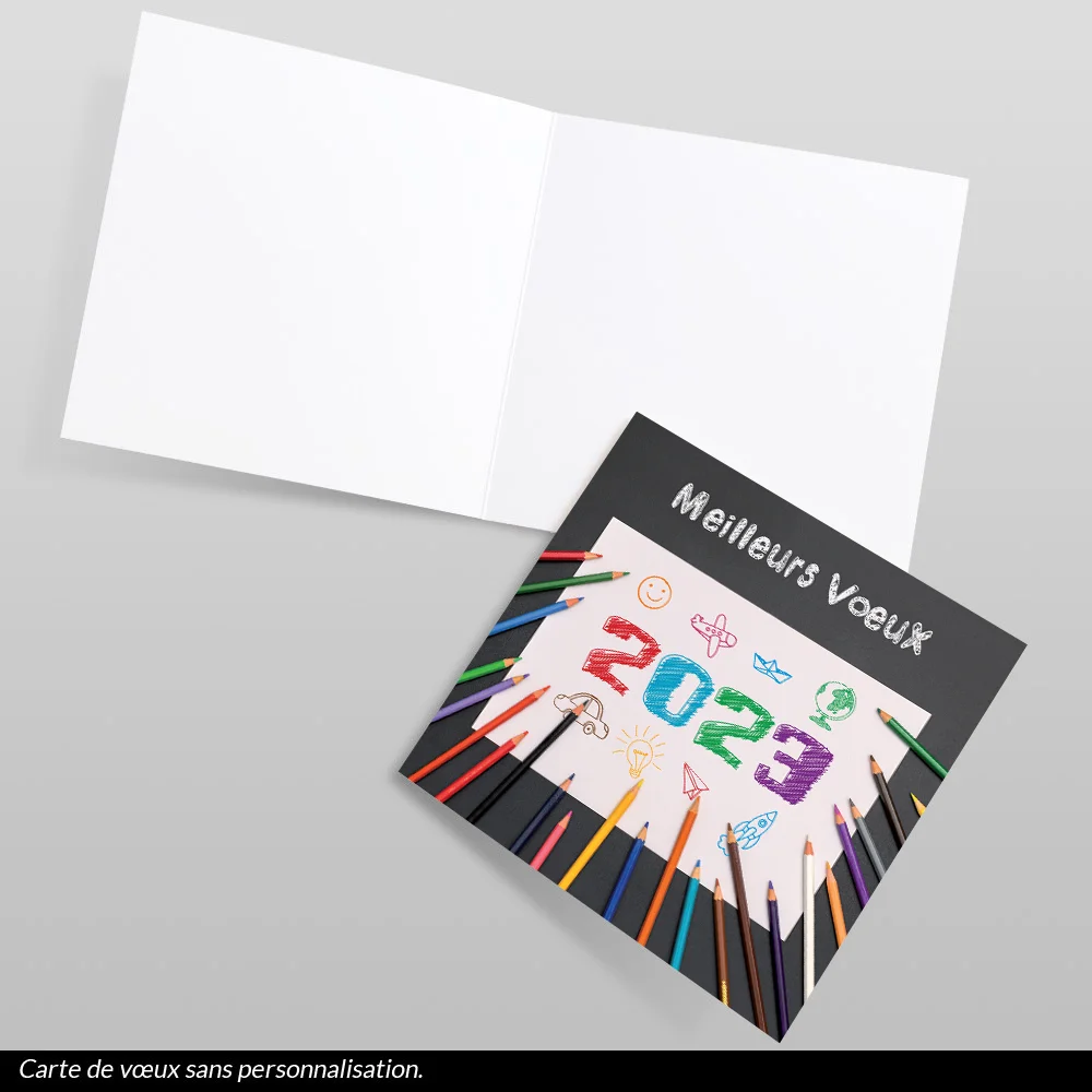 Carte de voeux 2023 - Crayons
