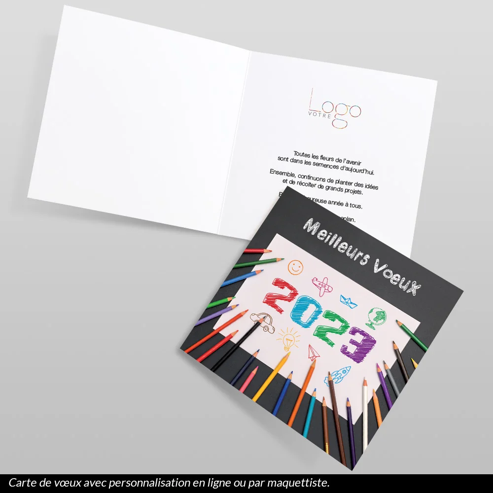 Carte de voeux 2023 - Crayons