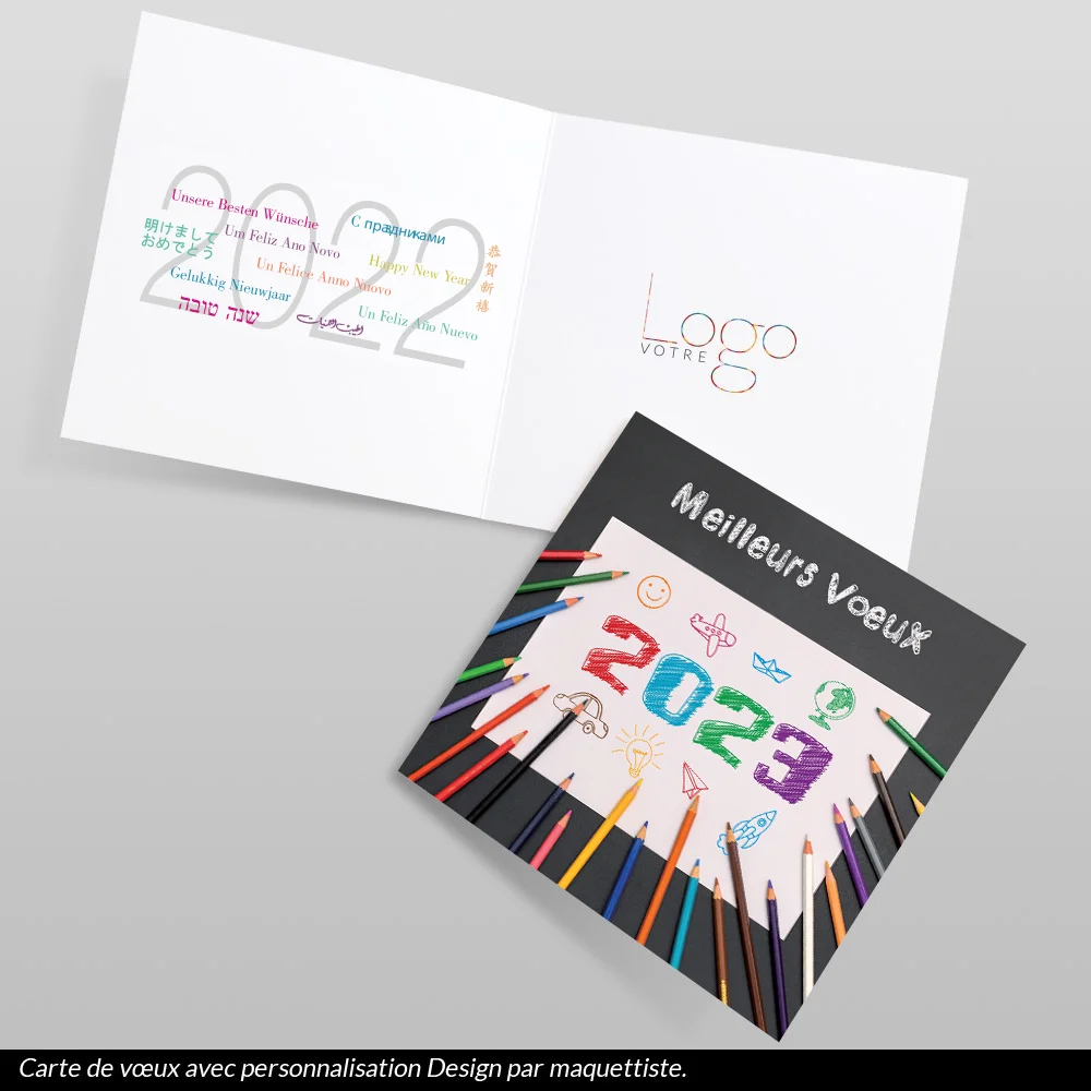 Carte de voeux 2023 - Crayons