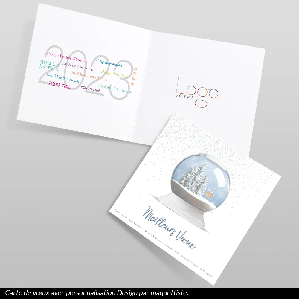 Carte de voeux 2023 - Boule à neige