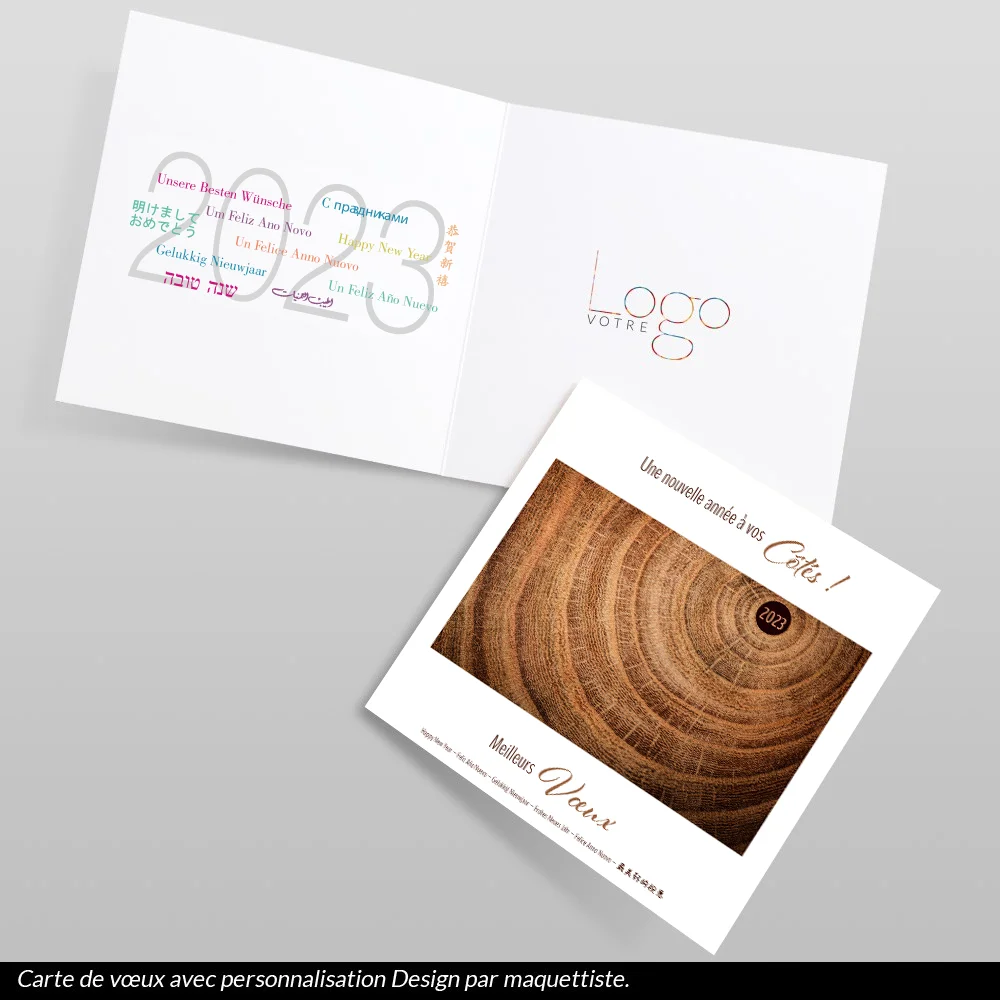 Carte de voeux 2023 - Bois