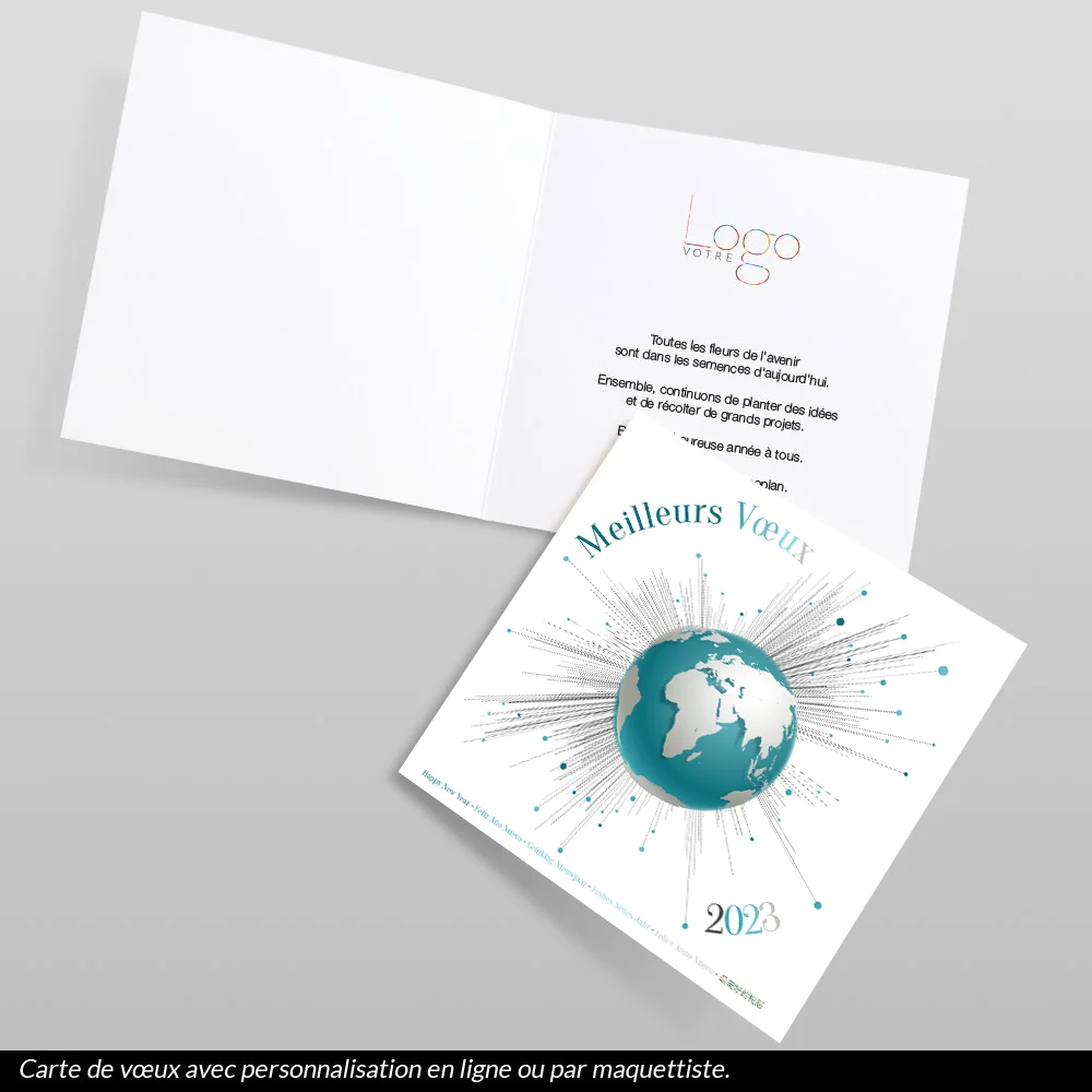 Carte de voeux carré 2023 14x14 VJK539