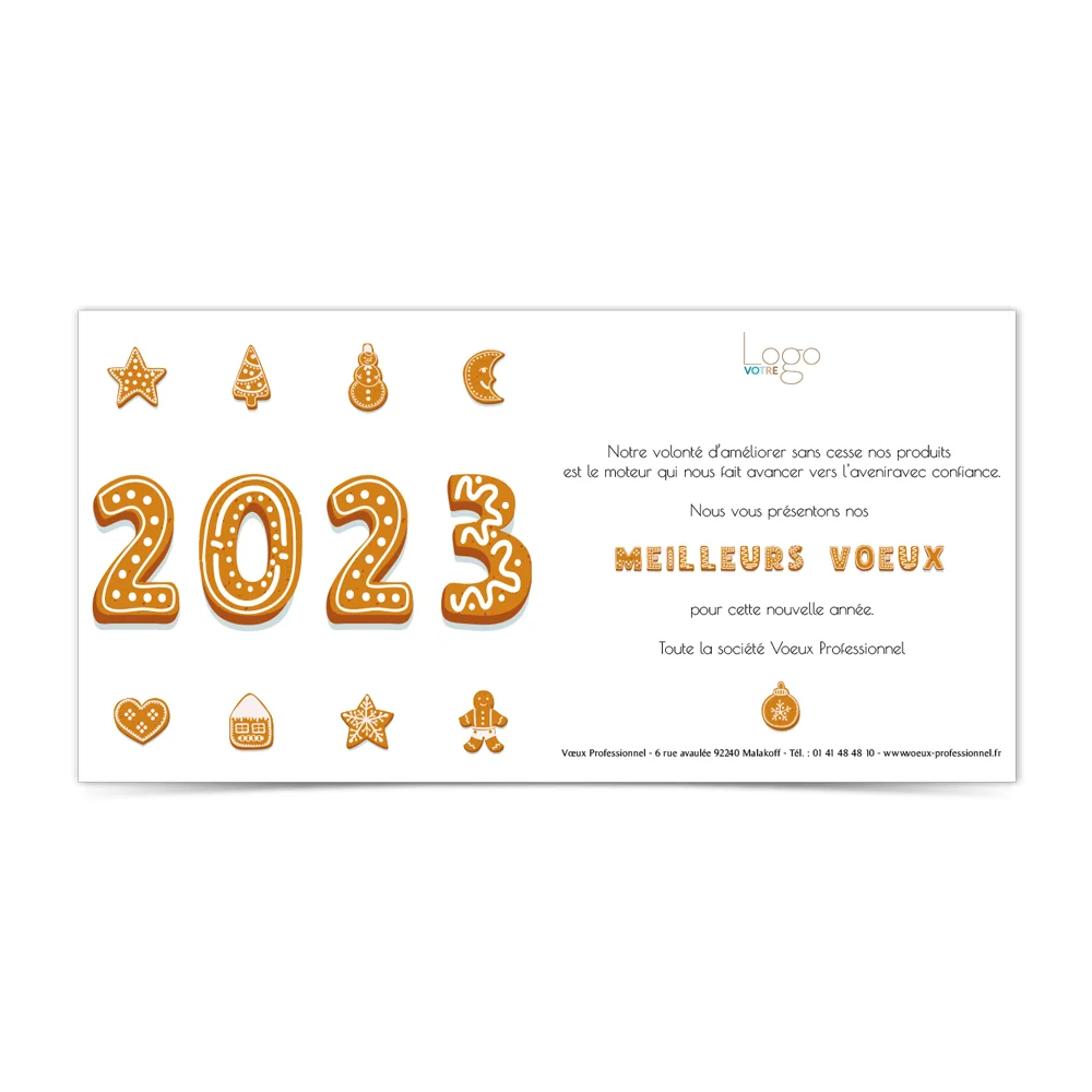 Carte de voeux 2023 Statique - Biscuits