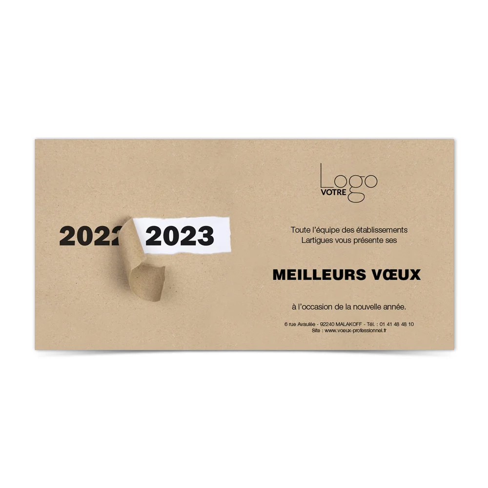 Carte de voeux 2023 Statique - Kraft