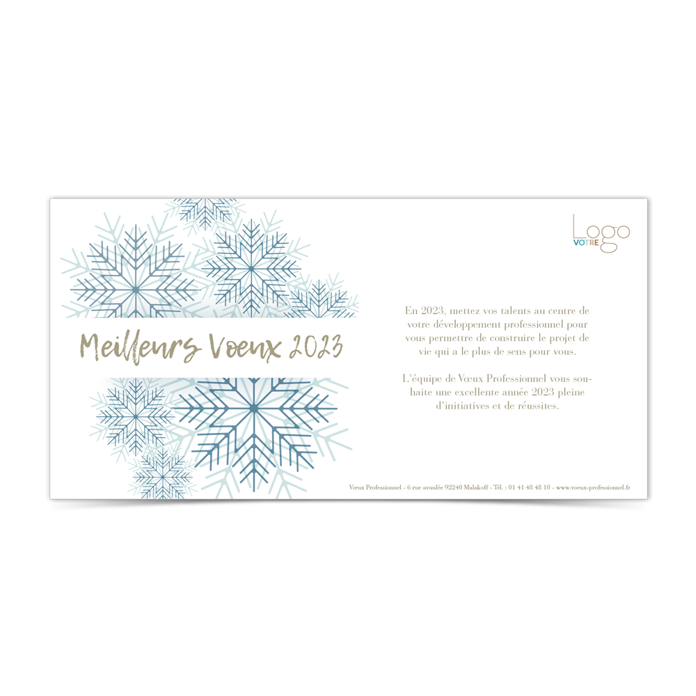 Carte de voeux 2023 Statique - Flocon 3