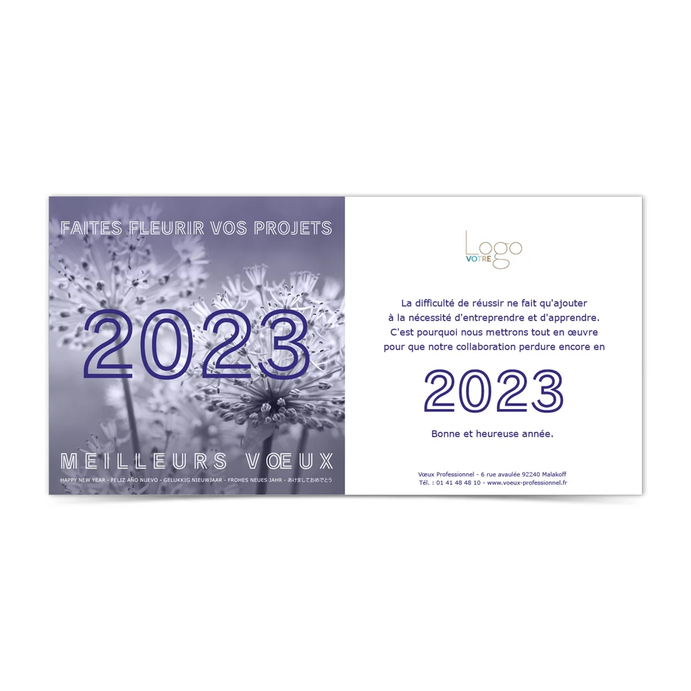 Carte de voeux 2023 Statique - Pissenlit