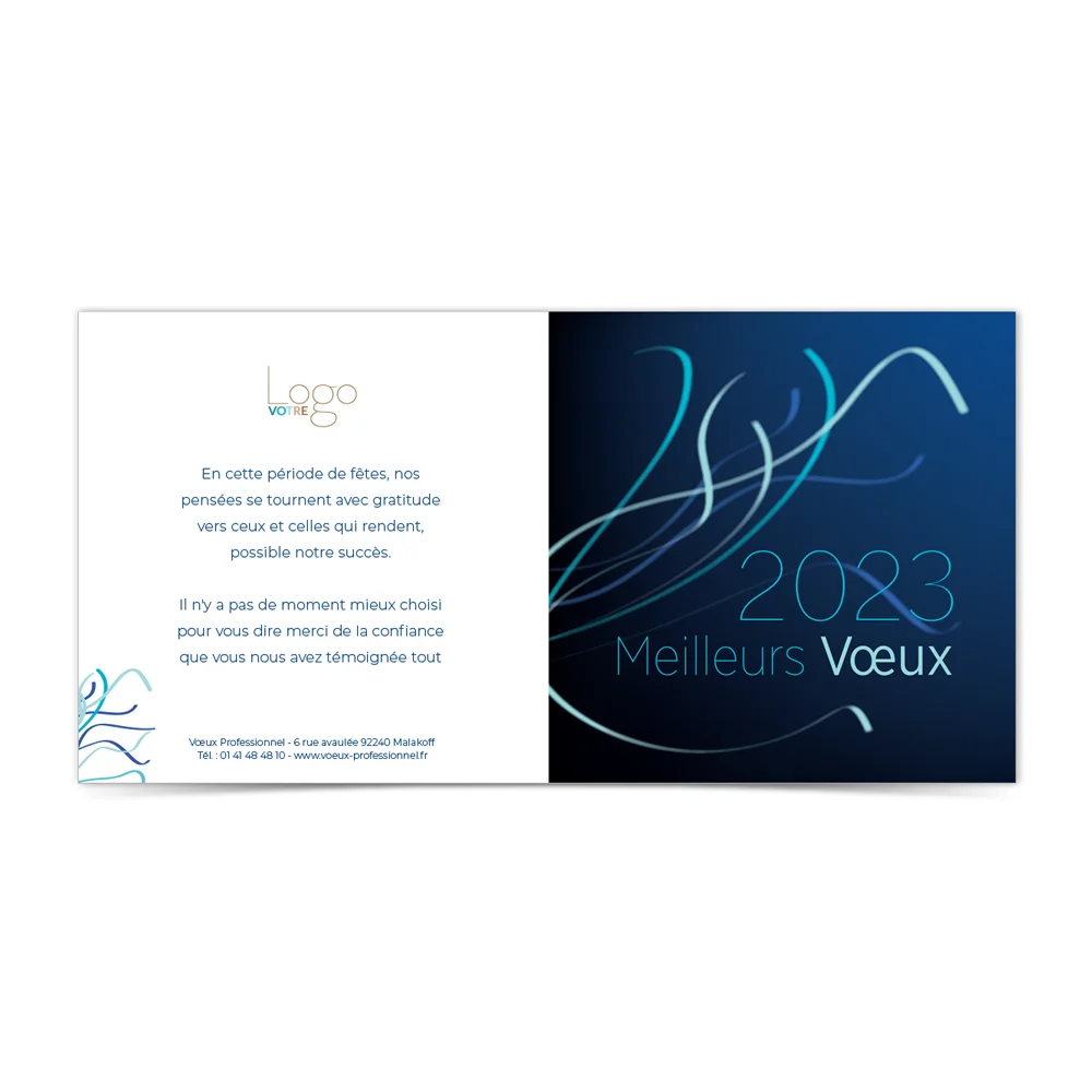 Carte de voeux 2023 Statique - Rubans Bleus
