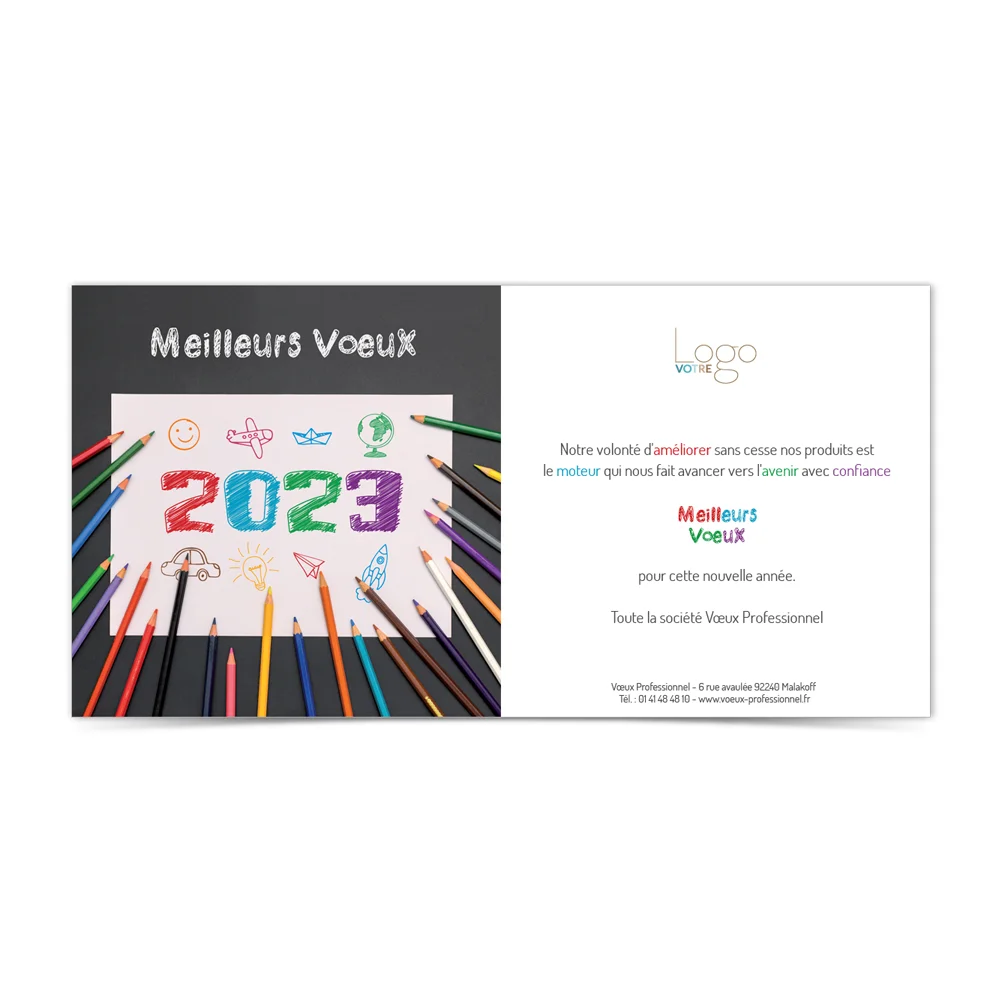 Carte de voeux 2023 Statique - Crayons
