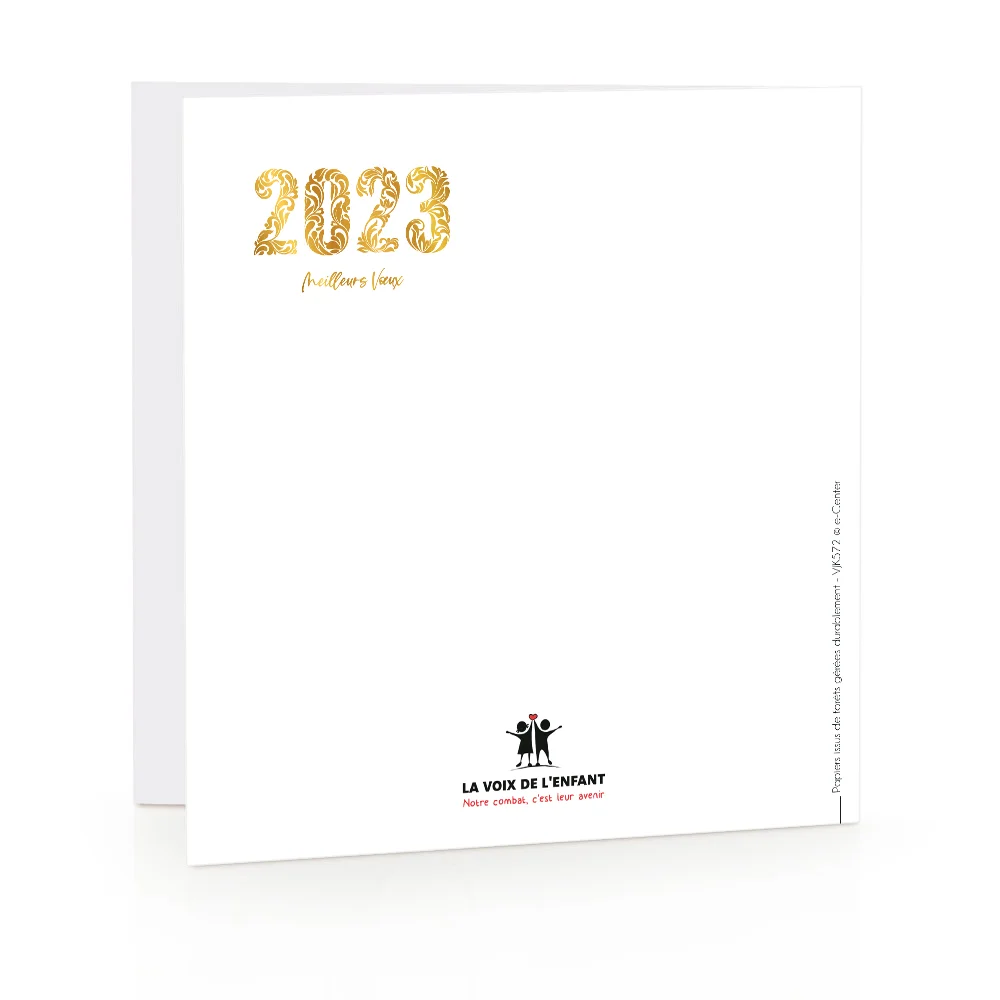 Carte de voeux 2023 - Arabesques BLANCHE