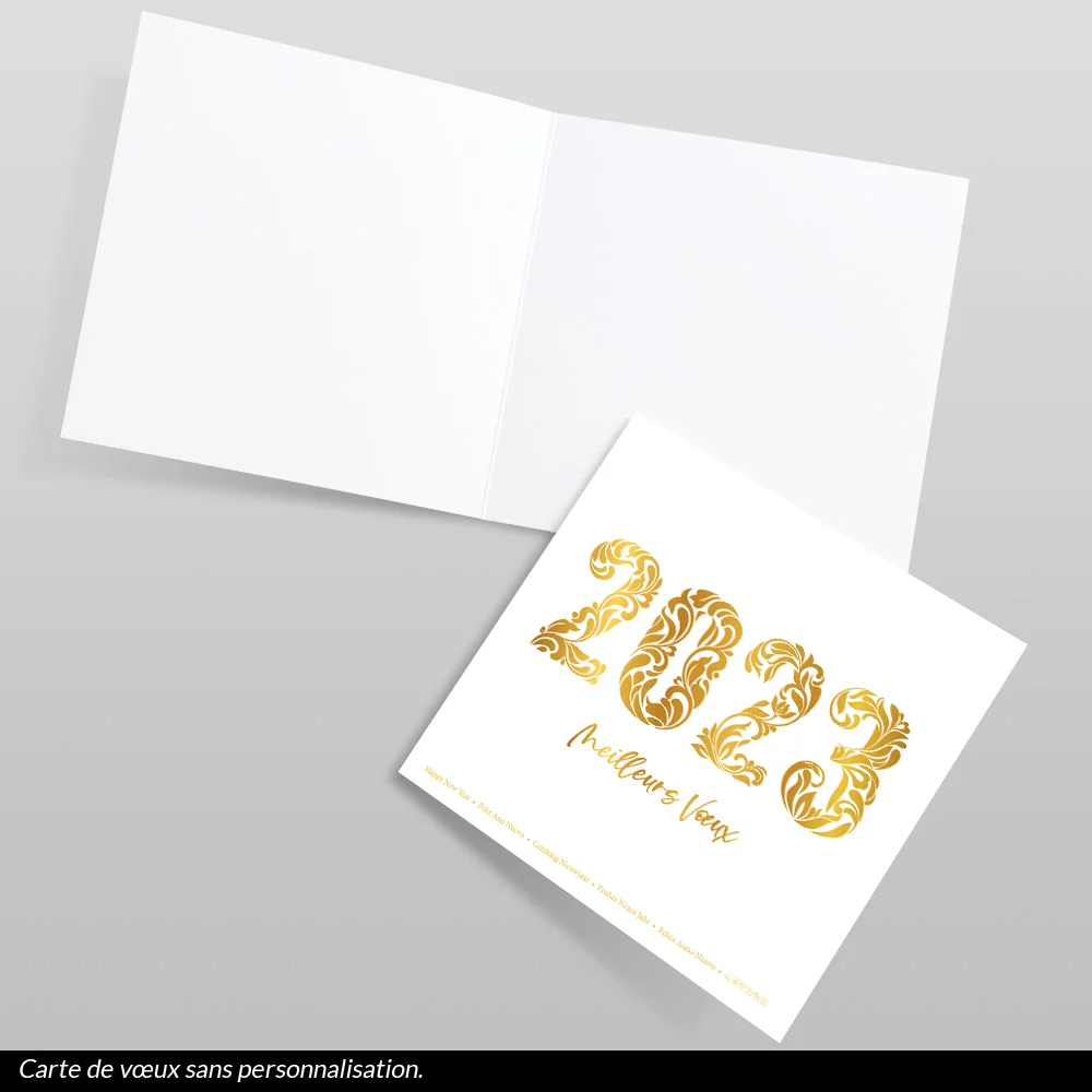 Carte de voeux 2023 - Arabesques BLANCHE