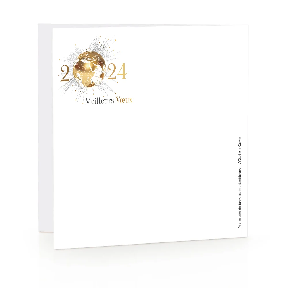 Carte de voeux 2024 - Monde Gold
