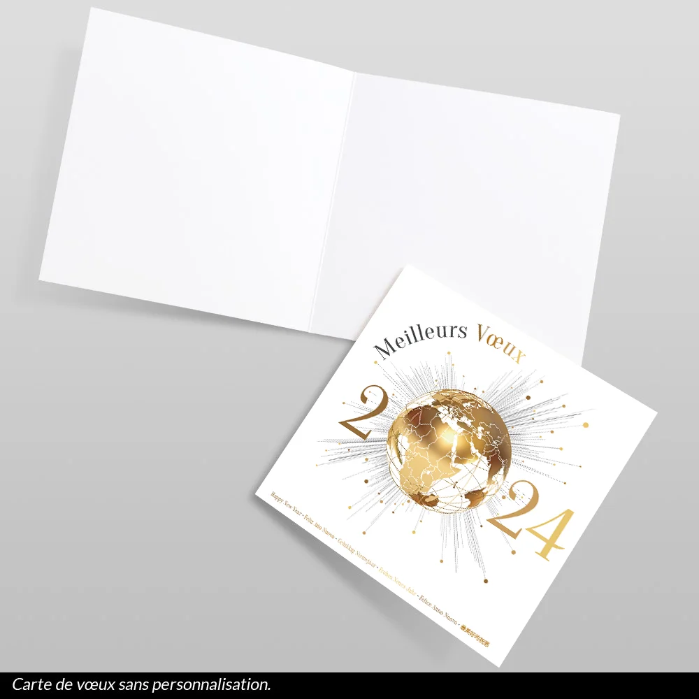 Carte de voeux 2024 - Monde Gold