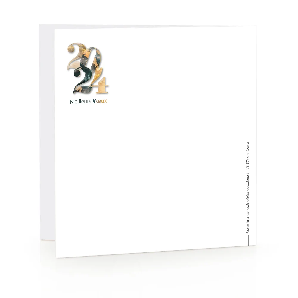 Carte de voeux 2024 - Marbré