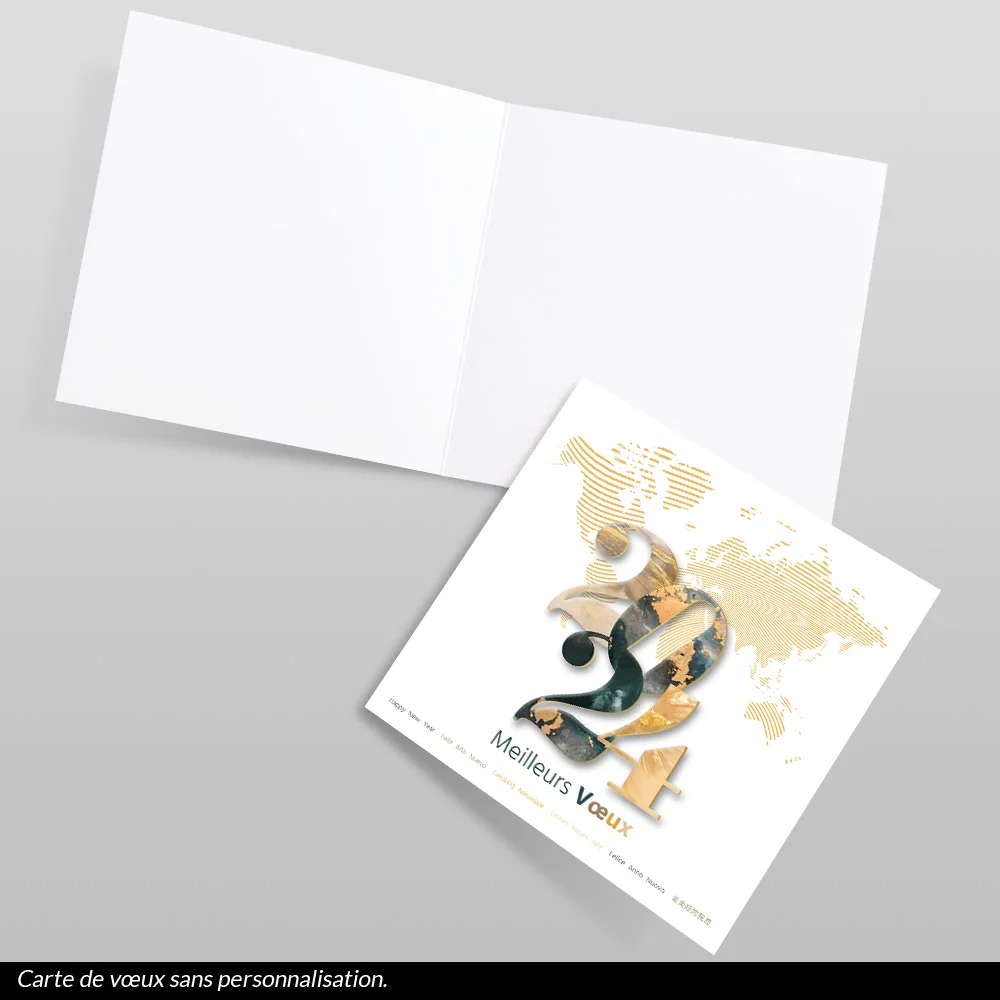 Carte de voeux 2024 - Marbré