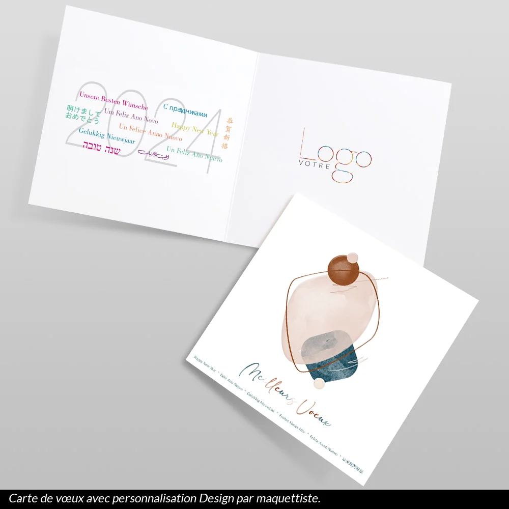 Carte de voeux 2024 Pastel
