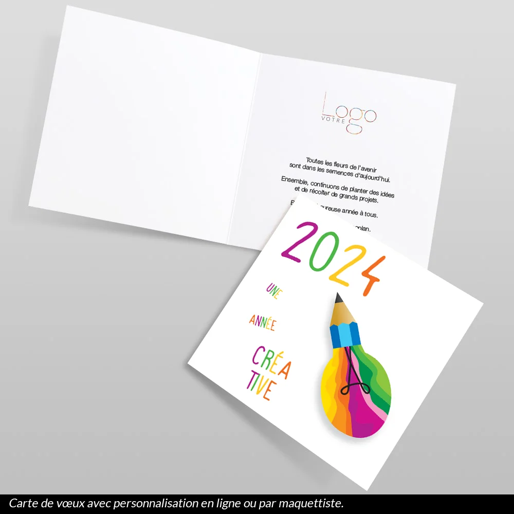 Carte de voeux 2024 Écriture