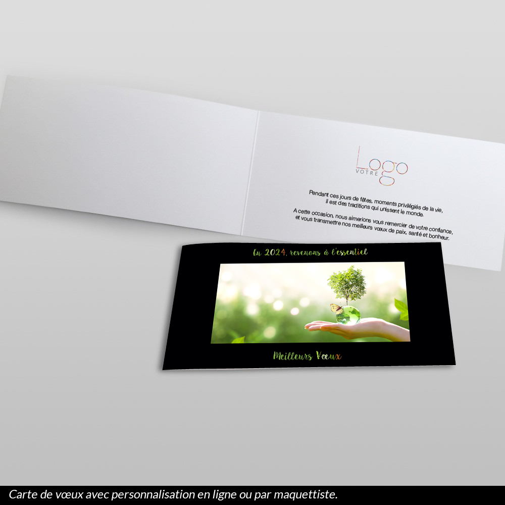 carte de voeux 2024 Papillon