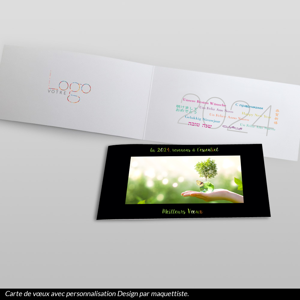 carte de voeux 2024 Papillon