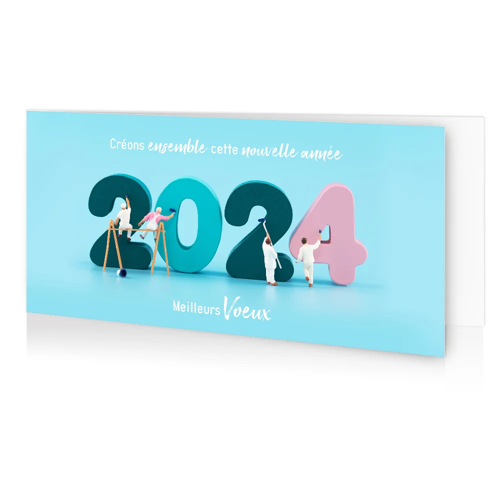 carte de voeux 2024 Peinture