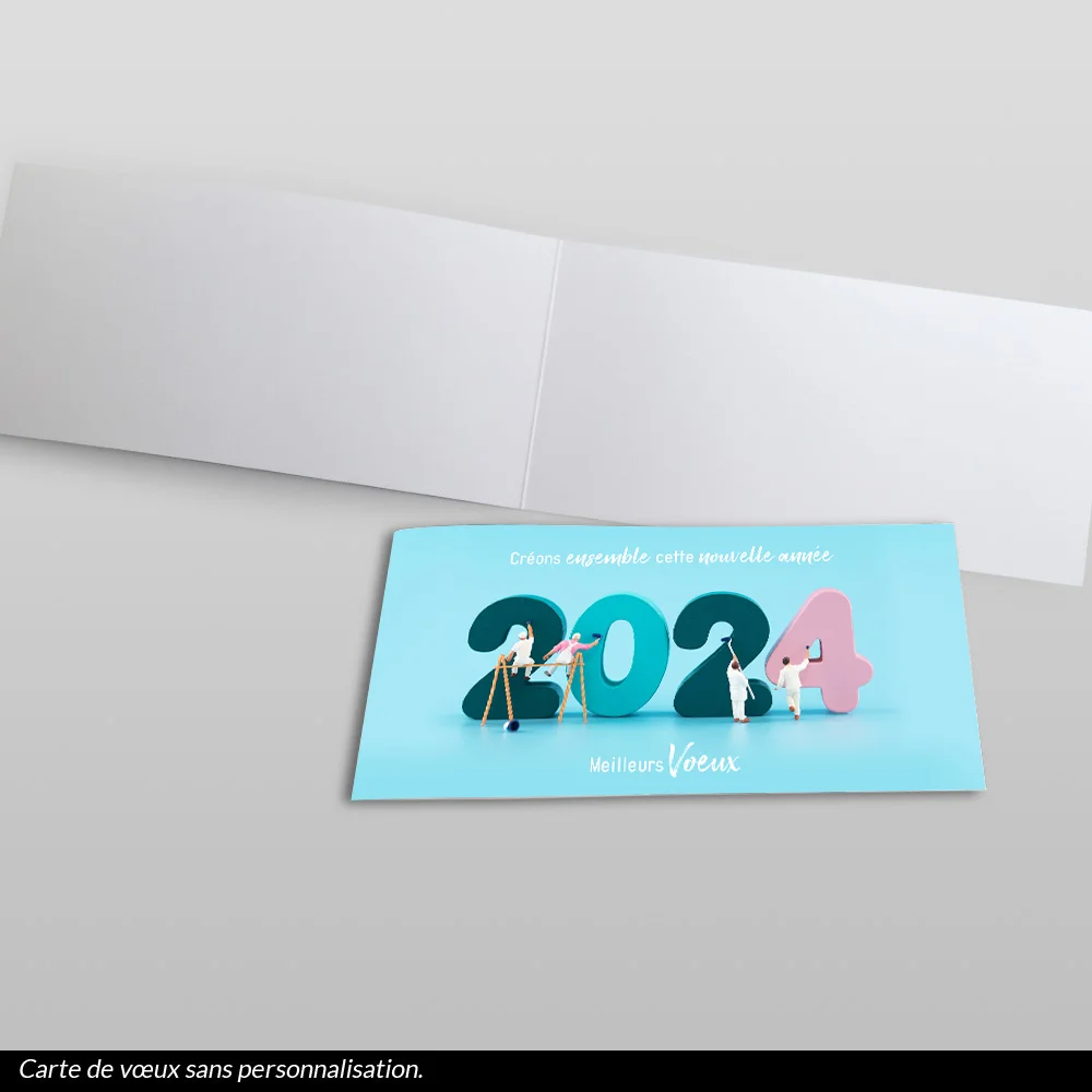 carte de voeux 2024 Peinture