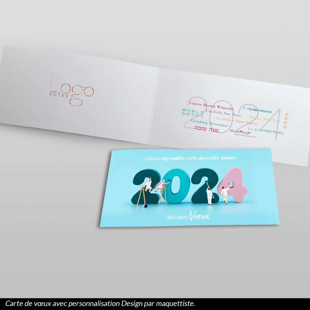 carte de voeux 2024 Peinture