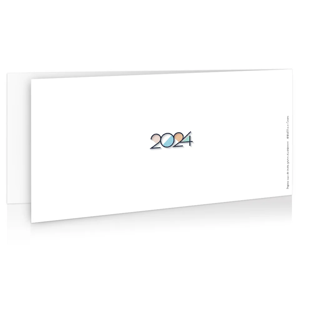 carte de voeux 2024 Striée